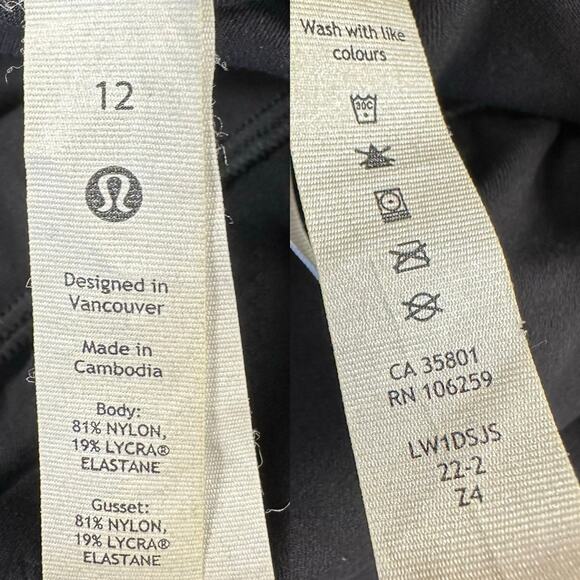 Lululemon Align Onesie 8" in Black Size‎ 12 One Piece Bodysuit Bike Shorts - Picture 3 of 16
